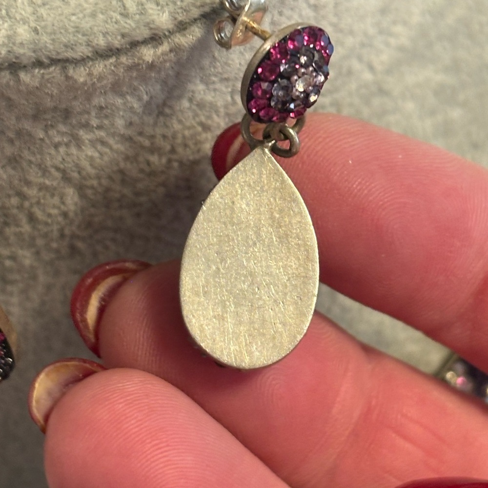 Elegant Purple Mex 950 Silver Snake Necklace with earrings - Picture 10 of 10